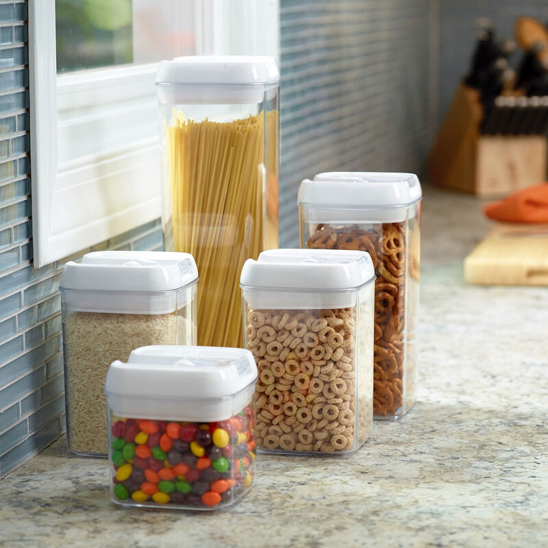 Juego 4 Recipientes Herm&eacute;ticos Cuadrados Grande... image number null