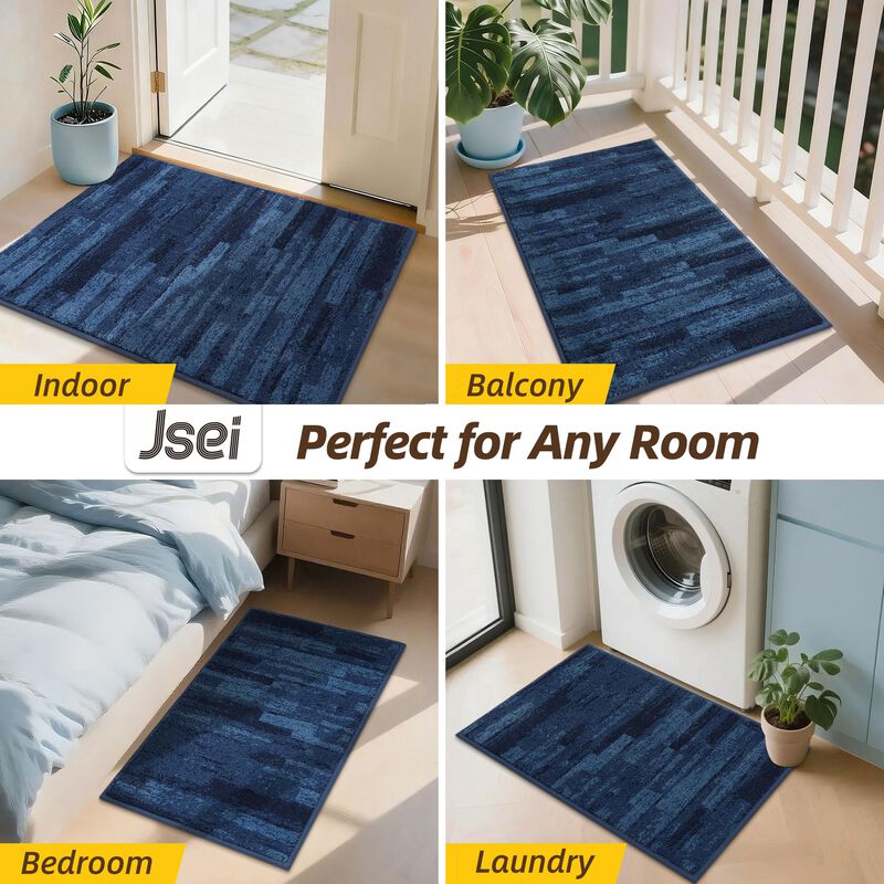 Alfombra Para Puerta Jsei 51 &times; 81 cm Azul Antid... image number null