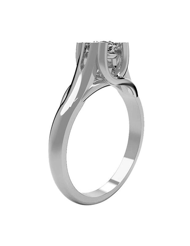 Anillo de Compromiso de 14K con Diamante de Lab... image number null