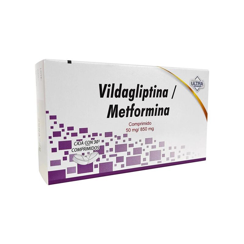 Vildagliptina - Metformina 50/ 850 Mg 30 Compri... image number null