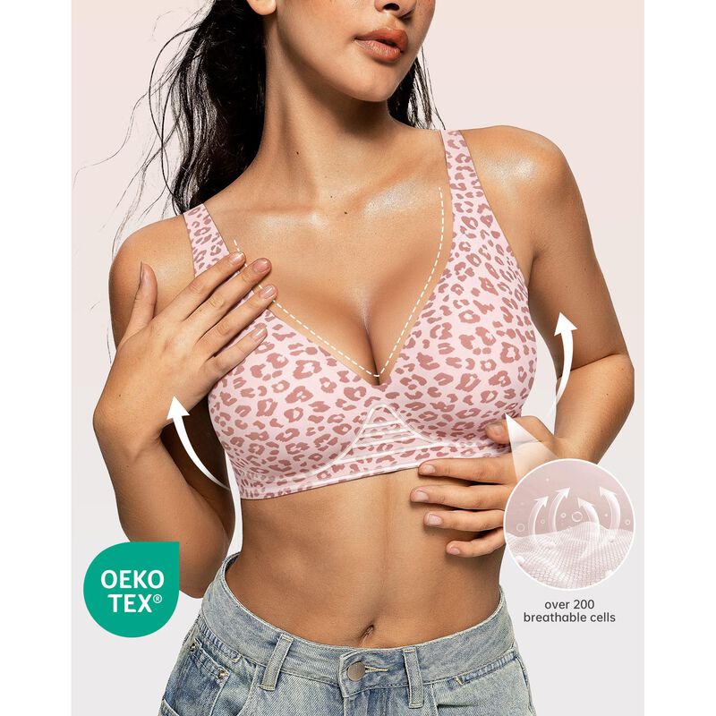 Sujetador Oeak Mujer Sin Aros Deep V Push-Up Le... image number null