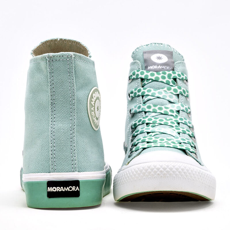 Moramora Tenis urbano para mujer verde blanco image number null