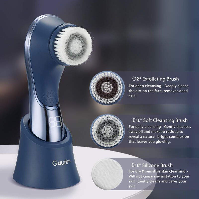Gaurins Cepillo Facial Recargable Impermeable D... image number null