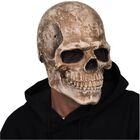 M&aacute;scara Con Forma De Calavera Cosribe, Espeluznante Mand&iacute;bula M&oacute;vil, L&aacute;tex, Para Halloween, Gris