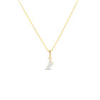 Dije De Pie Con Cadena Oro Amarillo 14K Con 2Pts De Diamante