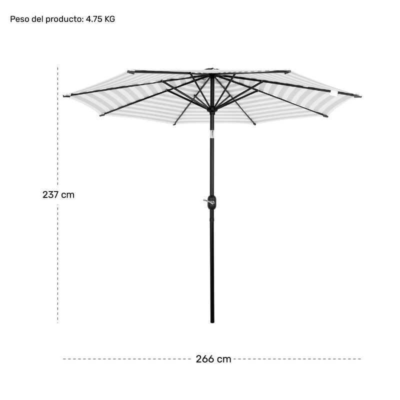 Sombrilla Grande Playa Exterior 2.70m Patio Bas... image number null