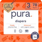 Pa&ntilde;ales Pura, Talla 3, Ecol&oacute;gicos, Totalmente Libres De Cloro, De 9 A 20 Libras