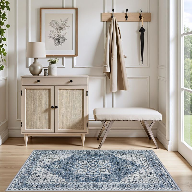 Alfombra Expedix 91 cm x 61 cm Lavable Azul Vin... image number null