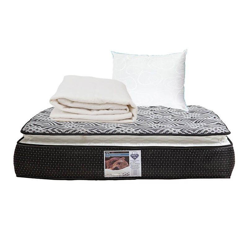 Colch&oacute;n Queen Size Spring Air + Almohada Oso + ... image number null