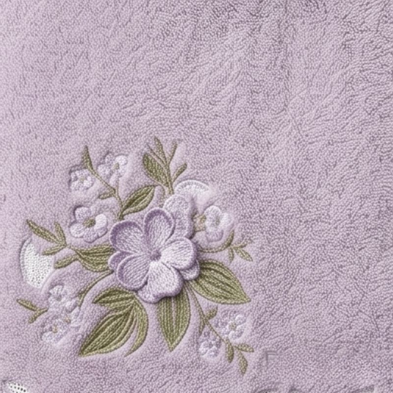 Set De 6 Toallas De Ba&ntilde;o Lilas Premium 70x140 C... image number null