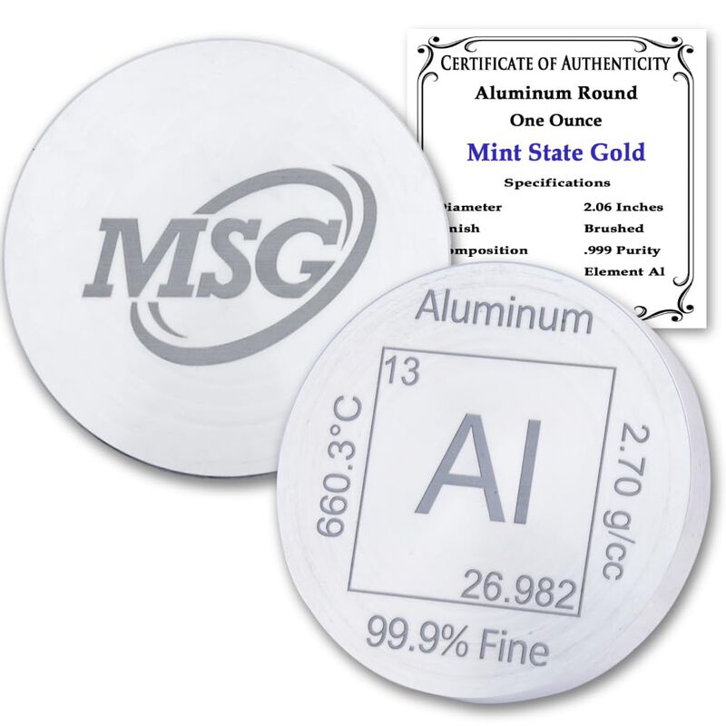 Peso De Escritorio Mint State Gold 2,5 cm Alumi... image number null