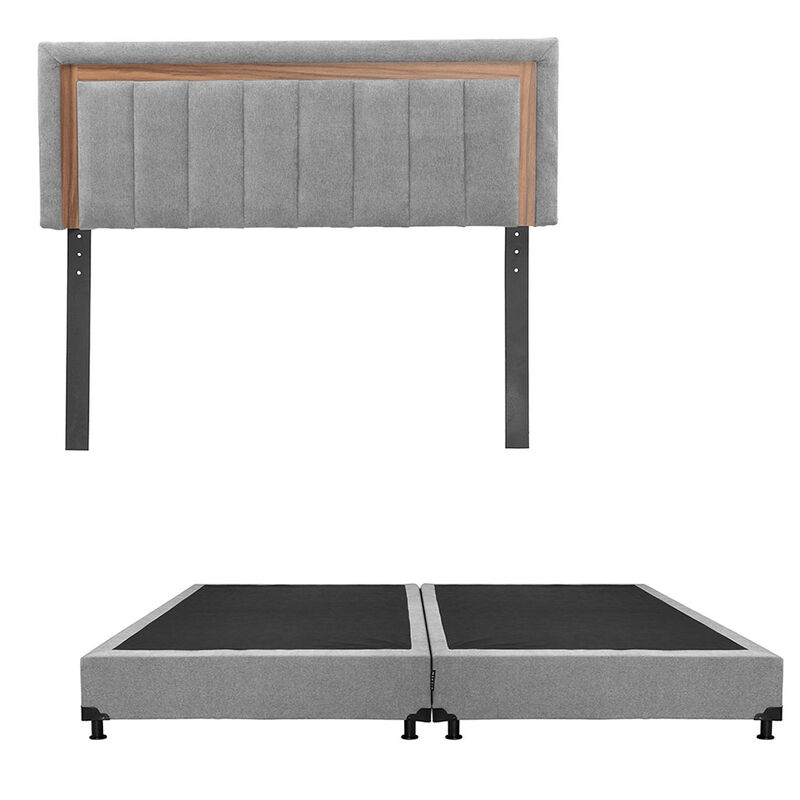 Cabecera King Size Trinity Ventur Con Box Gris image number null