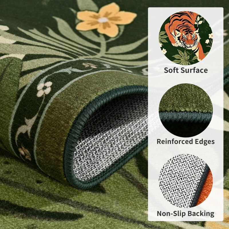 Alfombra Zentavio Tigre 5x7 Lavable Antidesliza... image number null
