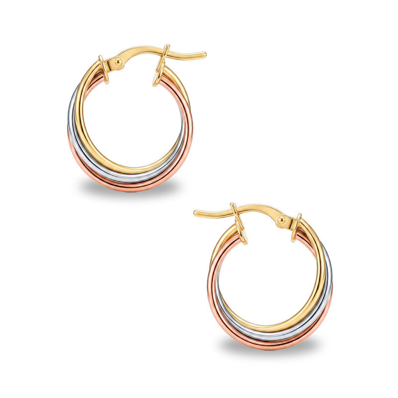 Arracadas Oro Florentino 10k 13mm | Textura Fin... image number null