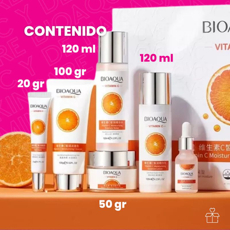 Kit Skincare Bioaqua Con Vitamina C Y Extracto ... image number null