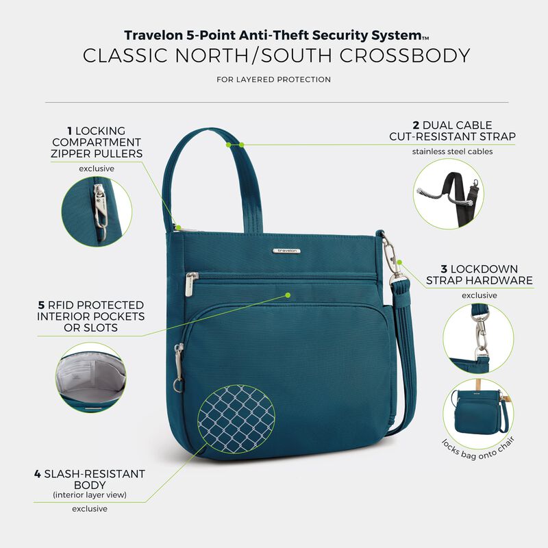 Bolso Bandolera Antirrobo Travelon 29 cm image number null