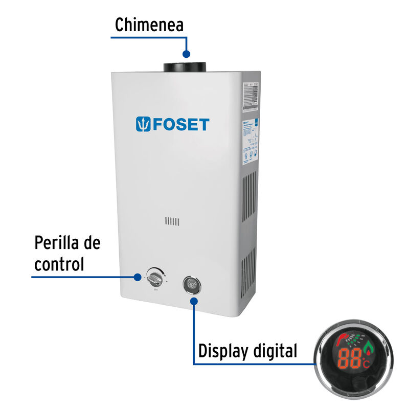Calentador de Paso Instantáneo 13 L 3 Servicios... image number null