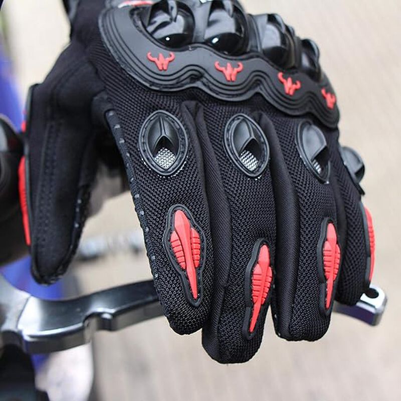 Guantes para Motociclista  Negro Rojo XL  Bluel... image number null