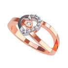 Anillo de Compromiso en Oro Rosa 14K con Circonia -  Talla:6.5/ FJ671-14R-CZ-65