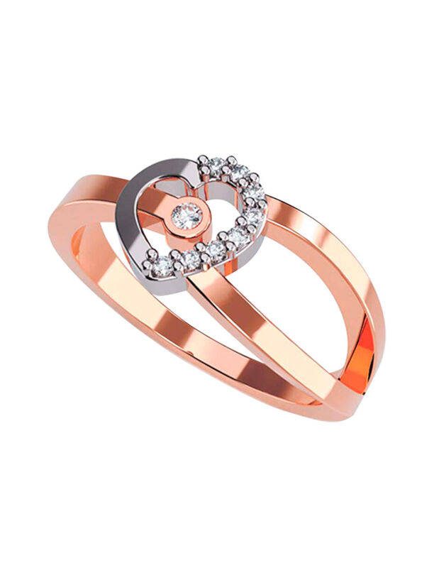 Anillo de Compromiso en Oro Rosa 14K con Circon... image number null