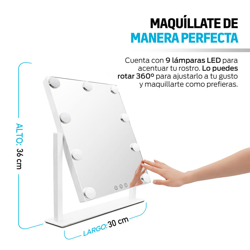 Espejo para Maquillaje con Modos de Iluminación... image number null