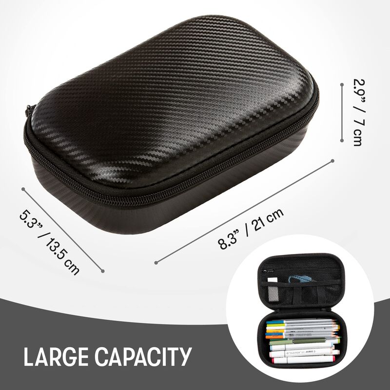Estuche Zipit Negro Carbono 21 &times; 13,5 &times; 7,5 cm image number null
