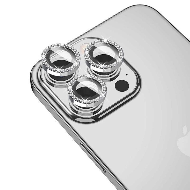 Mica Vidrio Mybat Glamcam Plata Para Iphone 15 ... image number null