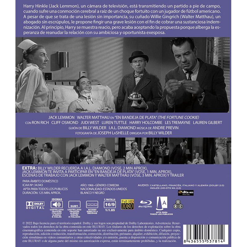 En Bandeja De Plata Bd 1966 The Fortune Cookie ... image number null