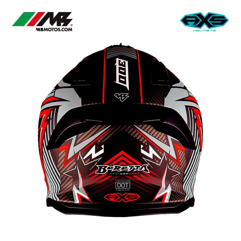 Casco Dot Axs Rojo Nordica Xl + Cámara Action image number null