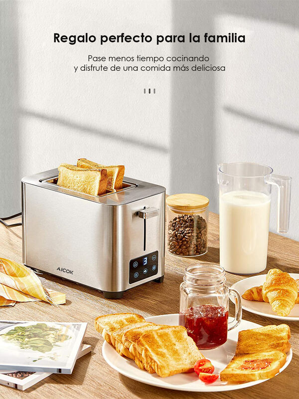 Tostador 2 rebanadas Aicok Acero Inox Touch 6 N... image number null