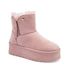 Moramora Bota con peluche para mujer rosa