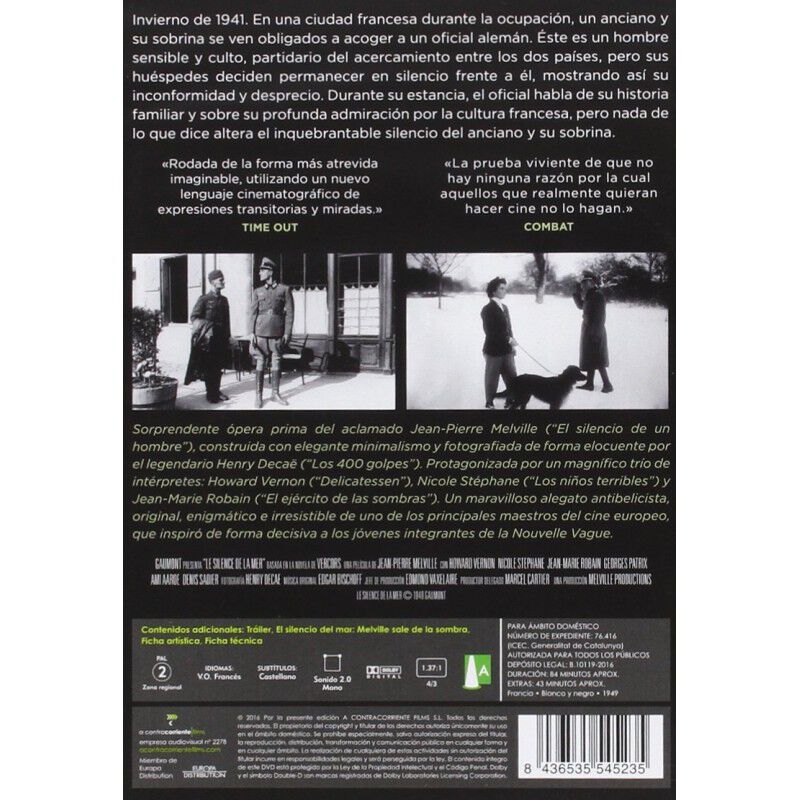 El Silencio del Mar v.o.s DVD 1949 Le silence d... image number null