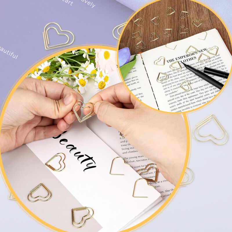 Clips De Papel Adullpony 100 Uds Forma De Coraz... image number null