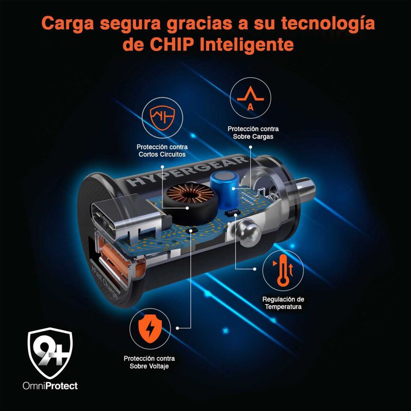 Cargador De Auto Hypergear Plug In 20w Pd Dual ... image number null