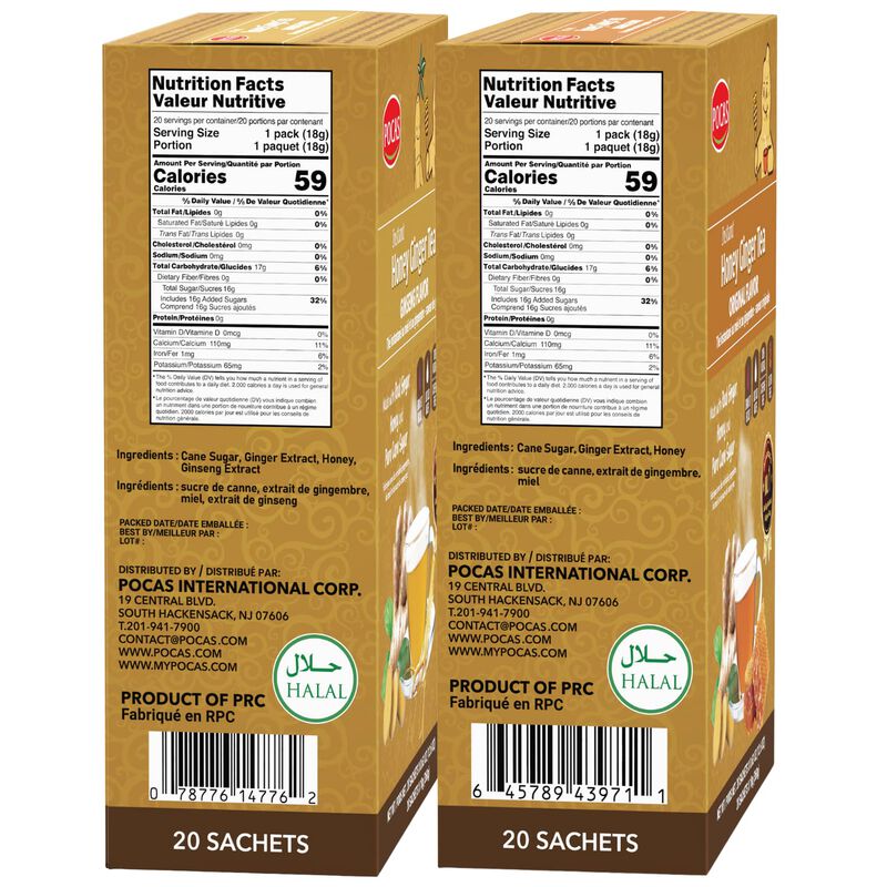T&eacute; Pocas Jengibre Y Miel &ndash; Pack De 2 (20 Sobres... image number null