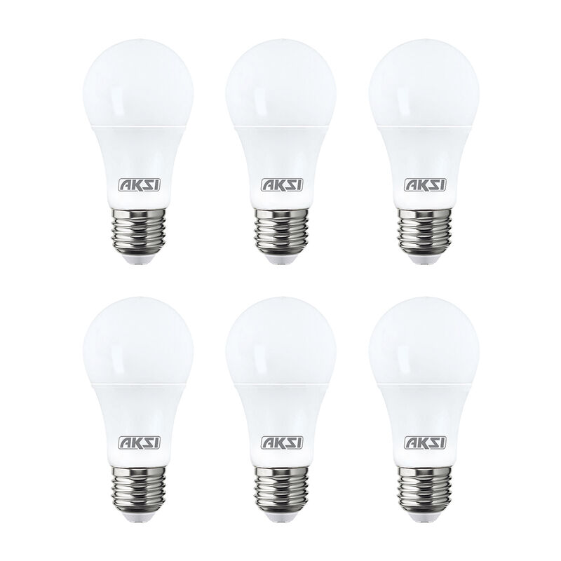 Pack de 6 focos LED Aksi 9W A19 Dimeable Base E... image number null