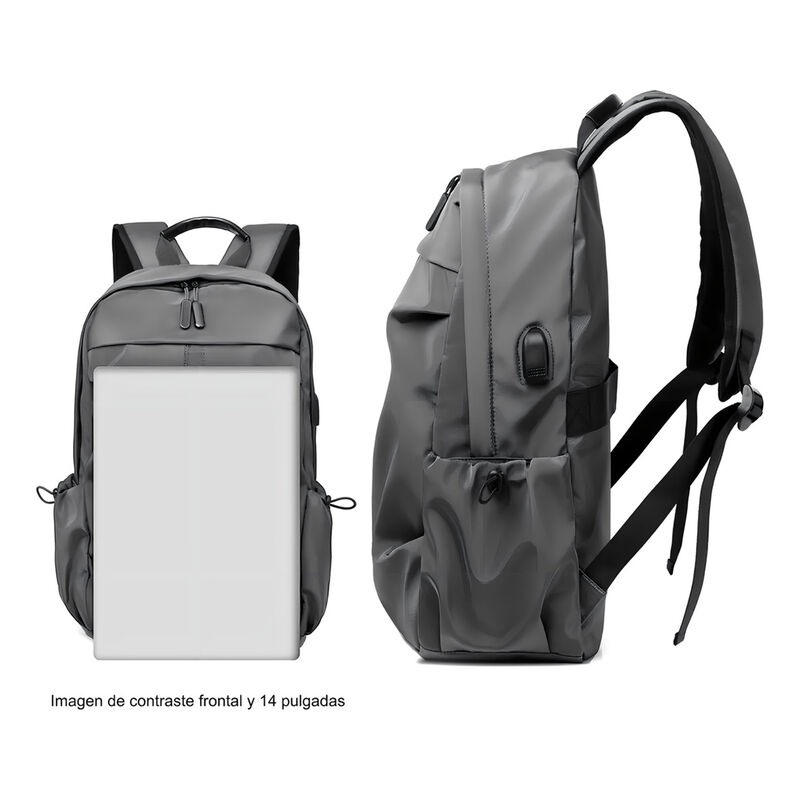 Mochila Escolar Gris Amplia image number null