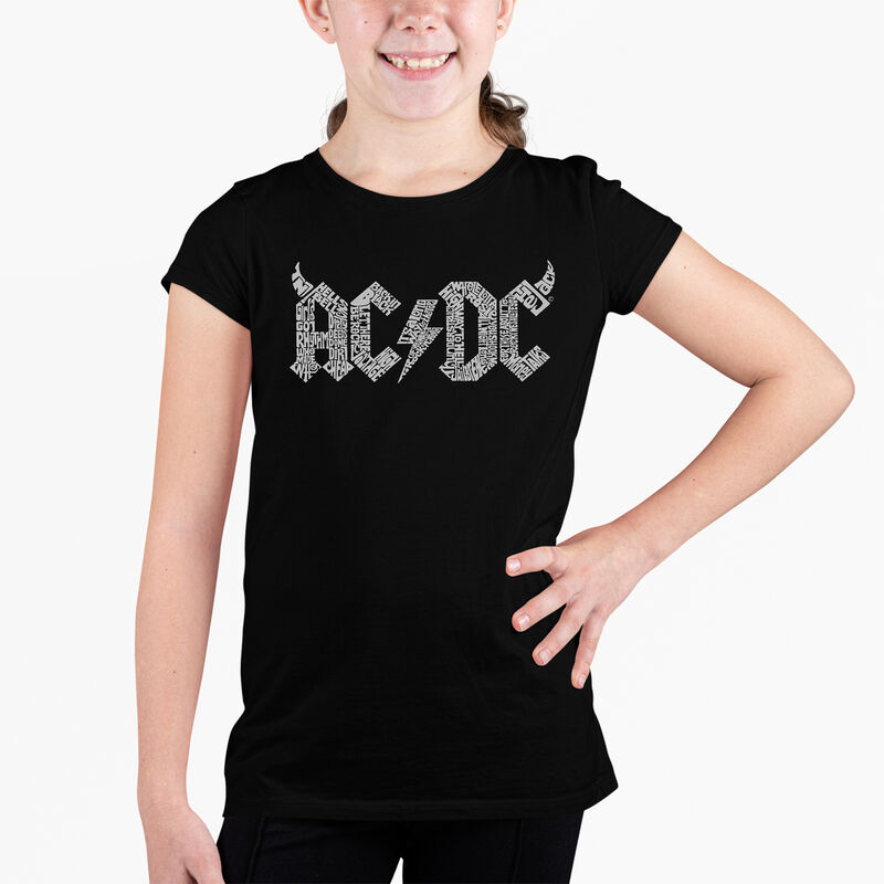 Camiseta Word Art Para Ni&ntilde;a - AC/DC - Negro image number null