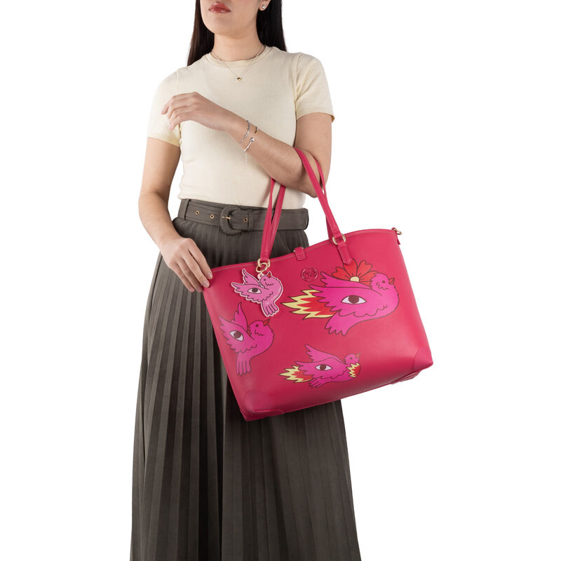 Bolsa Por Ricardo Cavolo Tote Maxi Color Rosa image number null