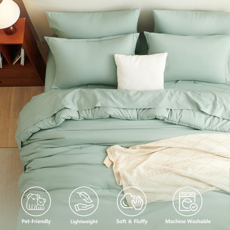Juego De Ropa De Cama Cozylux Twin Xl Verde Sal... image number null