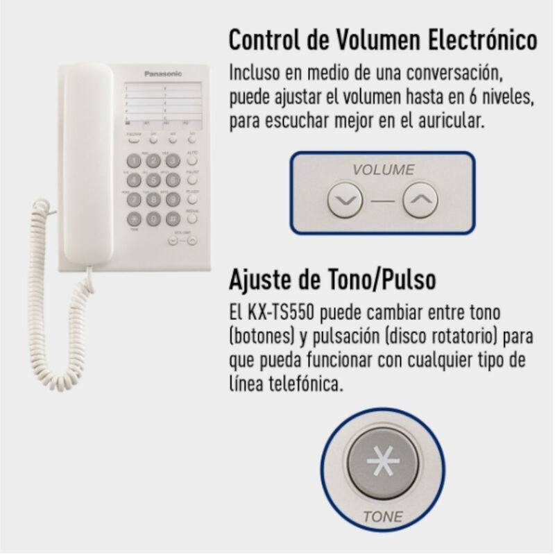 Teléfono Alámbrico 10 Memorias Selección de Ton... image number null