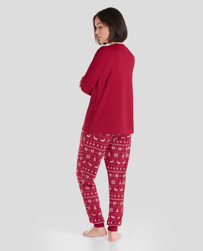 Pijama Estampado para Mujer Rojo image number null