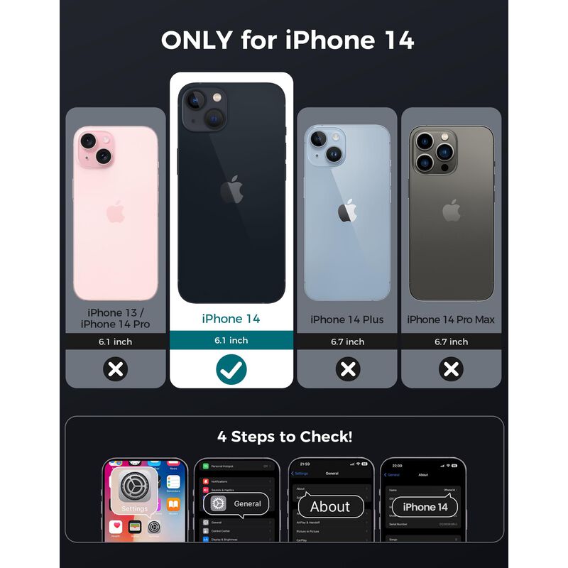 Goton 3 en 1 para iPhone 14: Funda, Protector d... image number null