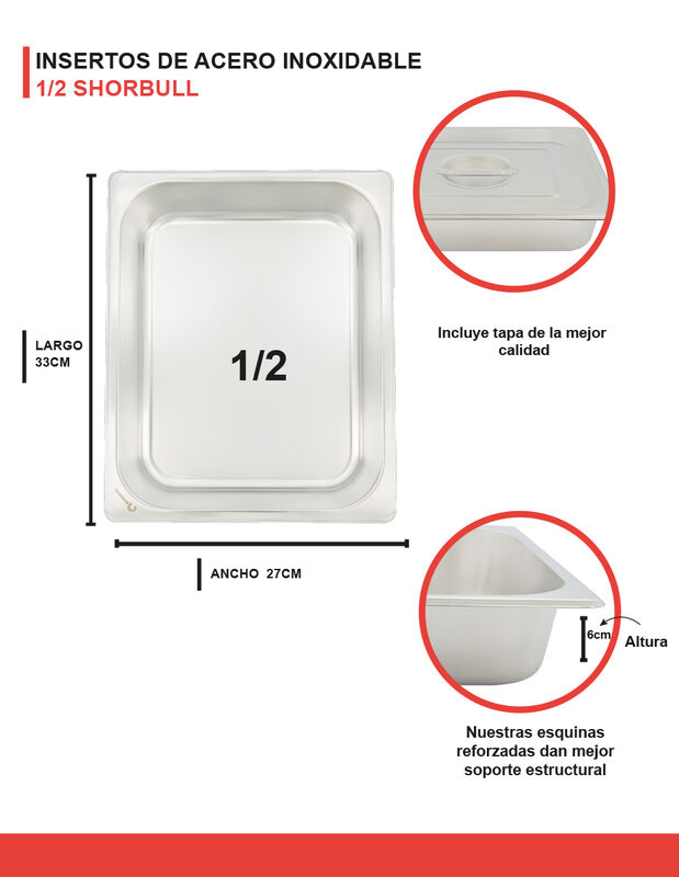 Inserto acero inoxidable medio 1/2 6.5 Shorbull image number null