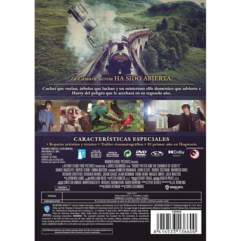 Harry Potter Y La C&aacute;mara Secreta [dvd] (2002) H... image number null