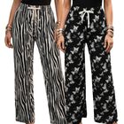 Set De Dos Pantalones De Mujer De Corte Ancho Malabis Panta-1017