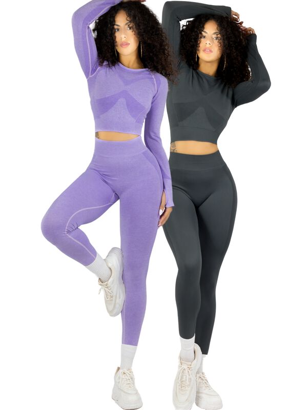 Pack De 2 Conjuntos De Yoga Mujer Ropa Deportiv... image number null