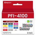 Cartucho De Tinta Xeepton Pfi-4100 80 ml (paquete De 12)