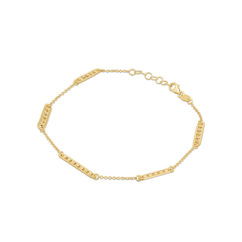 Pulsera De Oro Amarillo 14k (18.5 Cm + 2 Cm Ext... image number null
