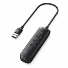 Hub Usb-a 3.0 4 En 1 5gbps Usb-c Led Cable 25cm Negro Ugreen